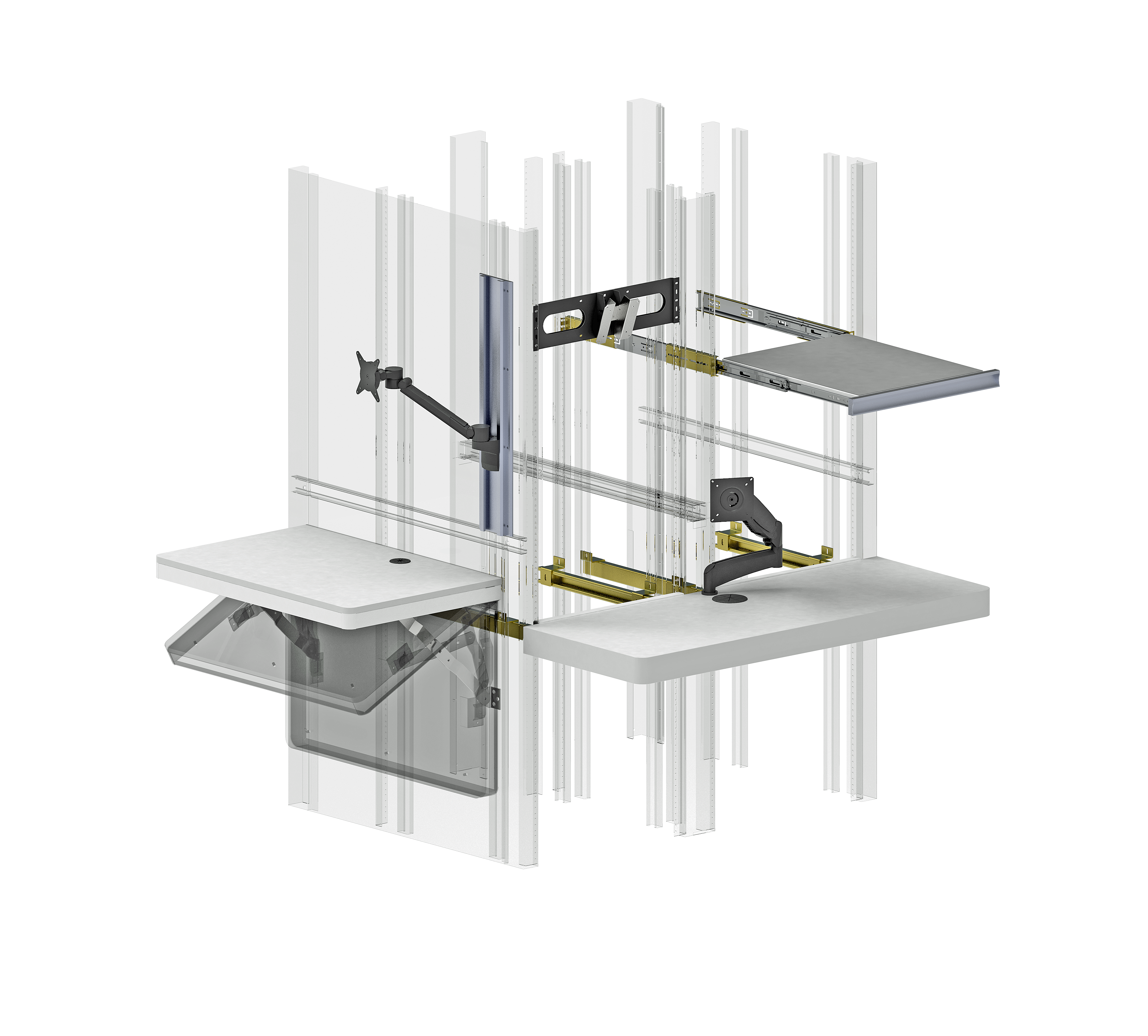 DESKS - EQUIPMENT ARMS